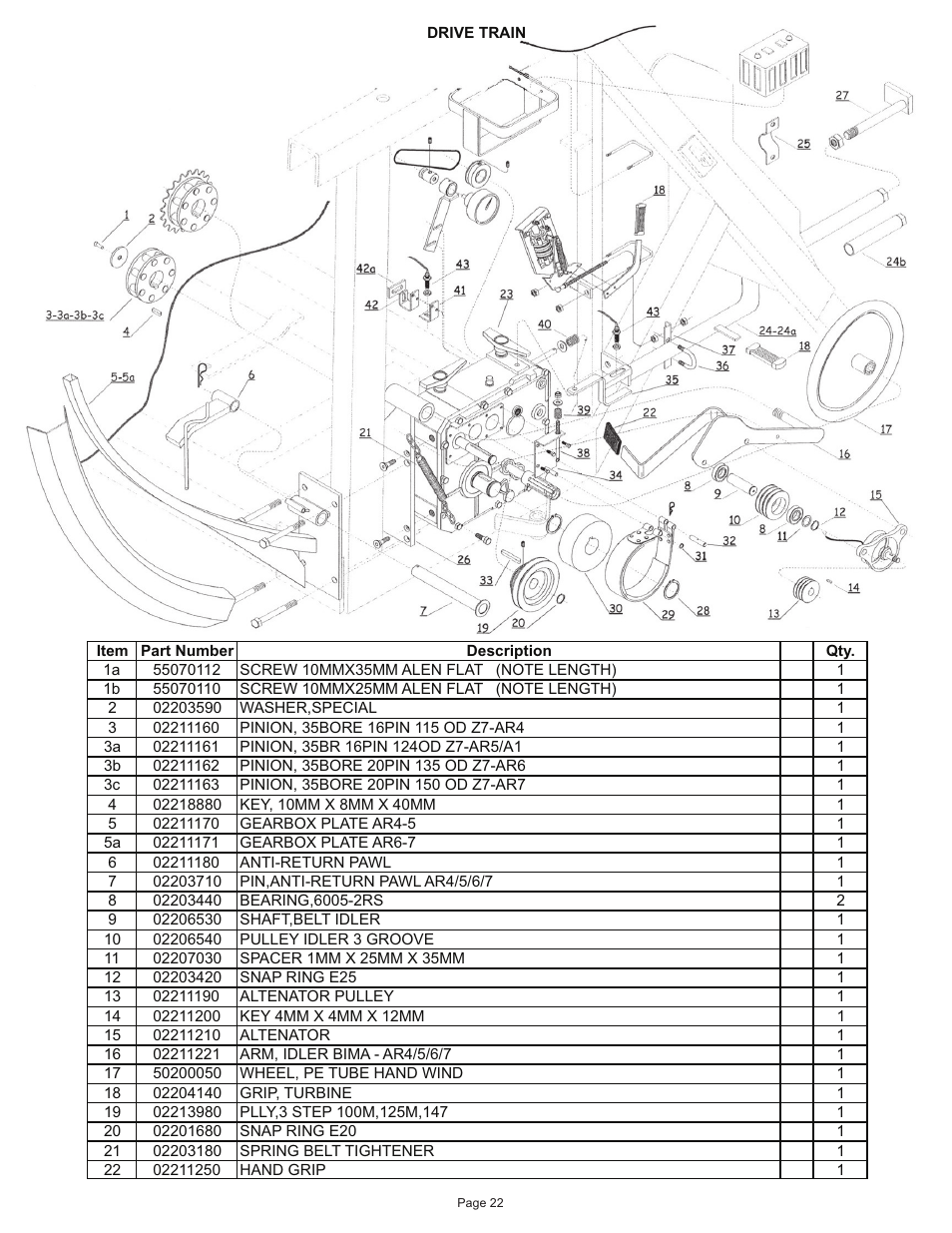 Kifco E40x1250 400,000 - 460,072 Parts Manual User Manual | Page 22 / 44