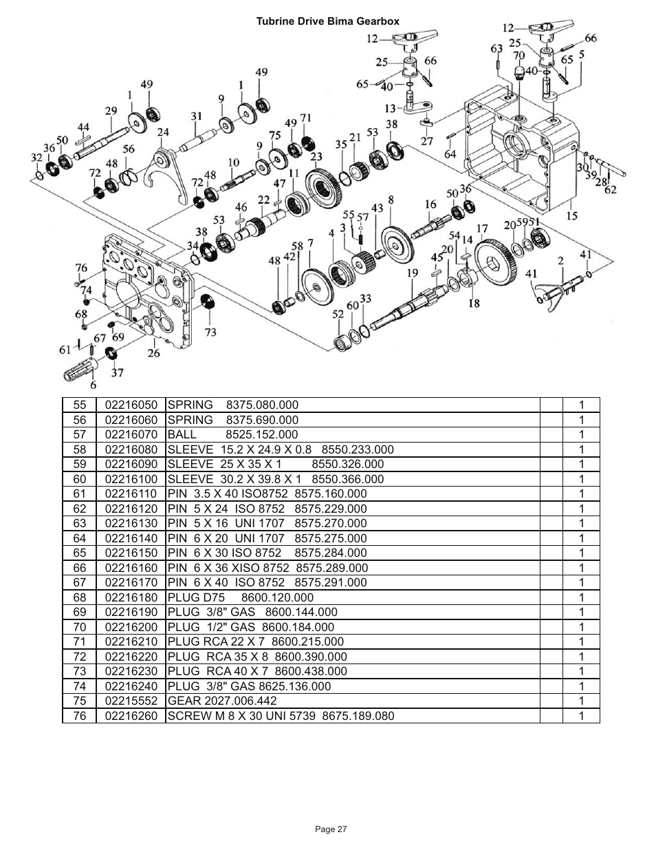 Kifco E40x1250 400,000 - 460,072 Parts Manual User Manual | Page 27 / 44