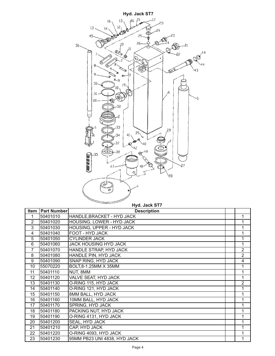 Kifco E40x1250 400,000 - 460,072 Parts Manual User Manual | Page 4 / 44