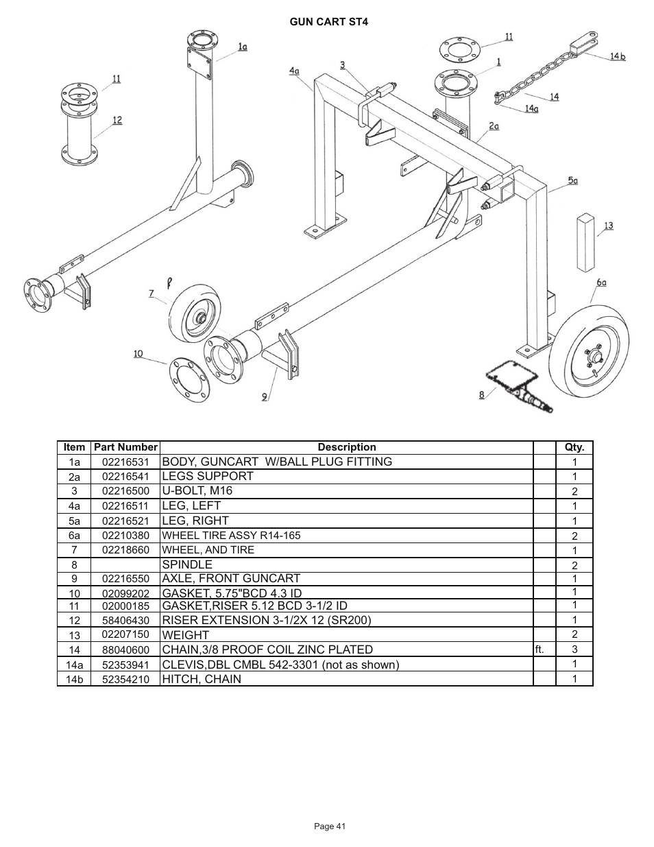 Kifco E40x1250 400,000 - 460,072 Parts Manual User Manual | Page 41 / 44