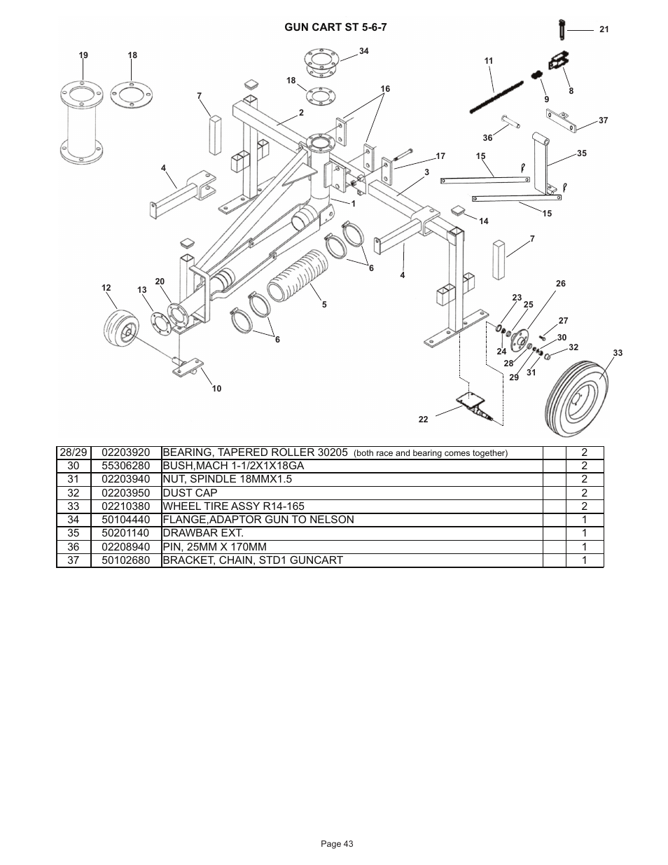 Kifco E40x1250 400,000 - 460,072 Parts Manual User Manual | Page 43 / 44