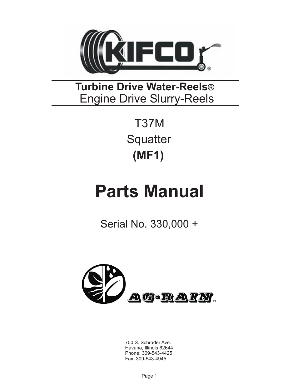 Kifco E37M 340,000 - 359,999 Parts Manual User Manual | 23 pages