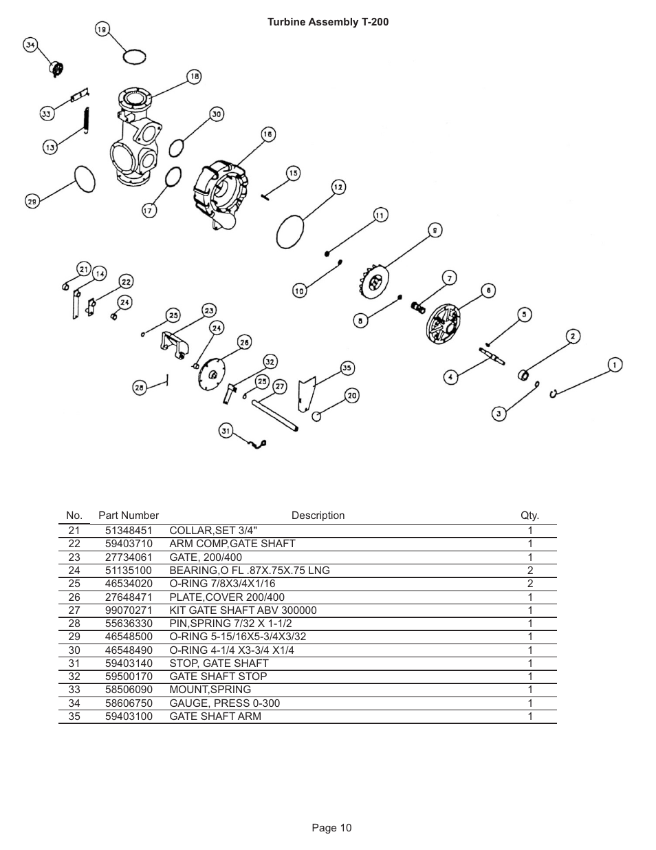 Kifco T40x1320 300,000 - 309,999 Parts Manual User Manual | Page 10 / 21