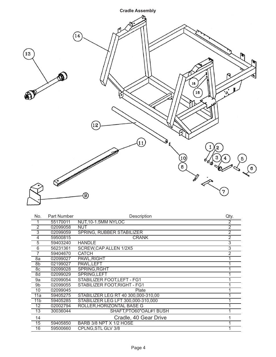 Kifco T40x1320 300,000 - 309,999 Parts Manual User Manual | Page 4 / 21