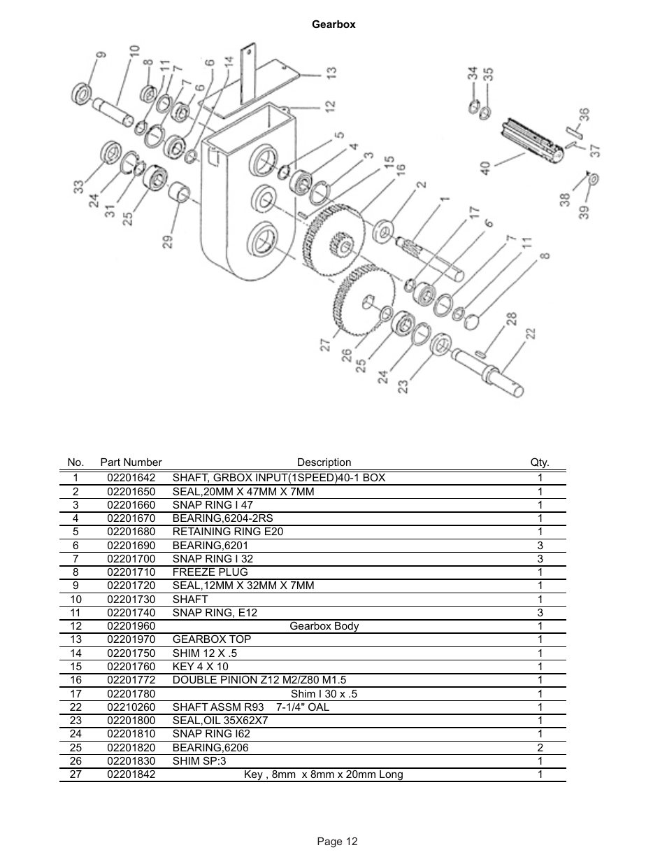 Kifco T40x1320 310,000 - 319,999 Parts Manual User Manual | Page 12 / 22