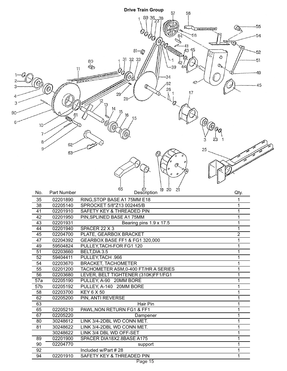 Kifco T40x1320 310,000 - 319,999 Parts Manual User Manual | Page 15 / 22