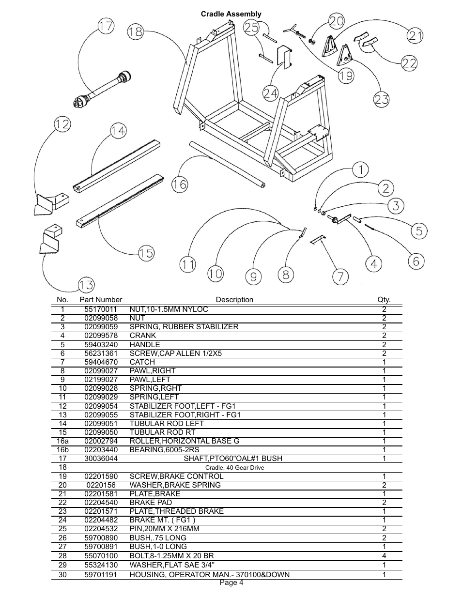 Kifco T40x1320 310,000 - 319,999 Parts Manual User Manual | Page 4 / 22