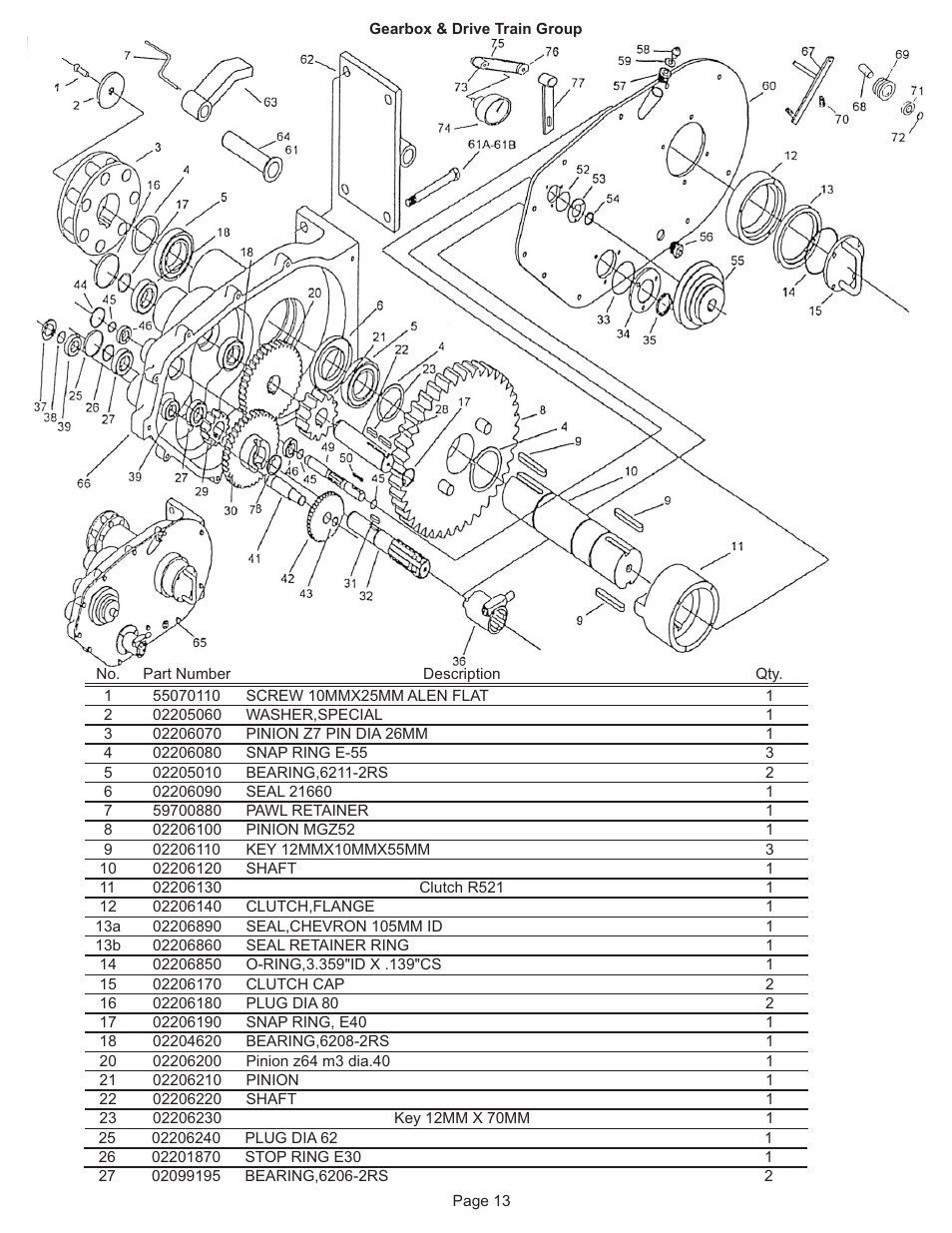 Kifco T40x1320 320,000 - 329,999 Parts Manual User Manual | Page 13 / 23