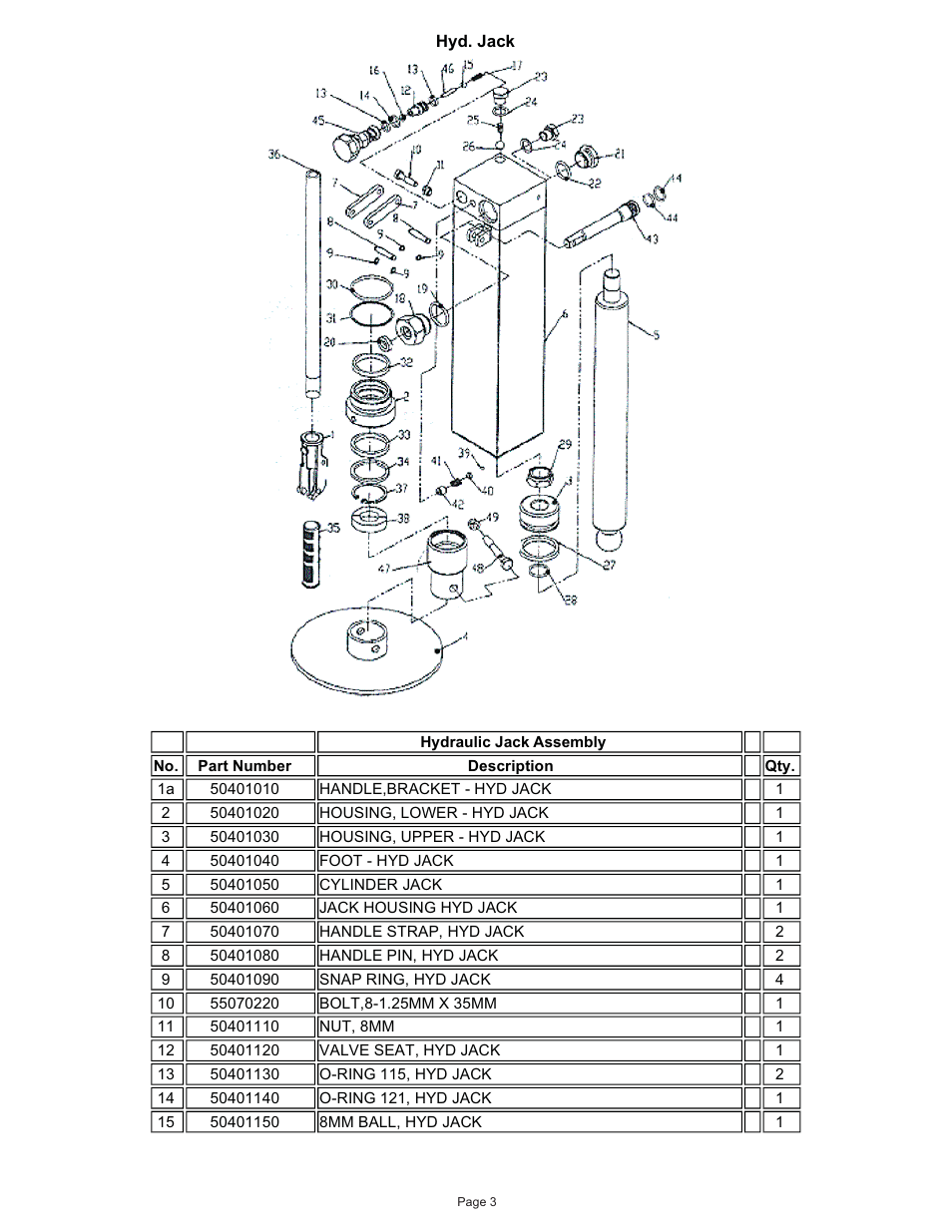 Kifco T40x1320 360,000 - 380,539 Parts Manual User Manual | Page 3 / 51