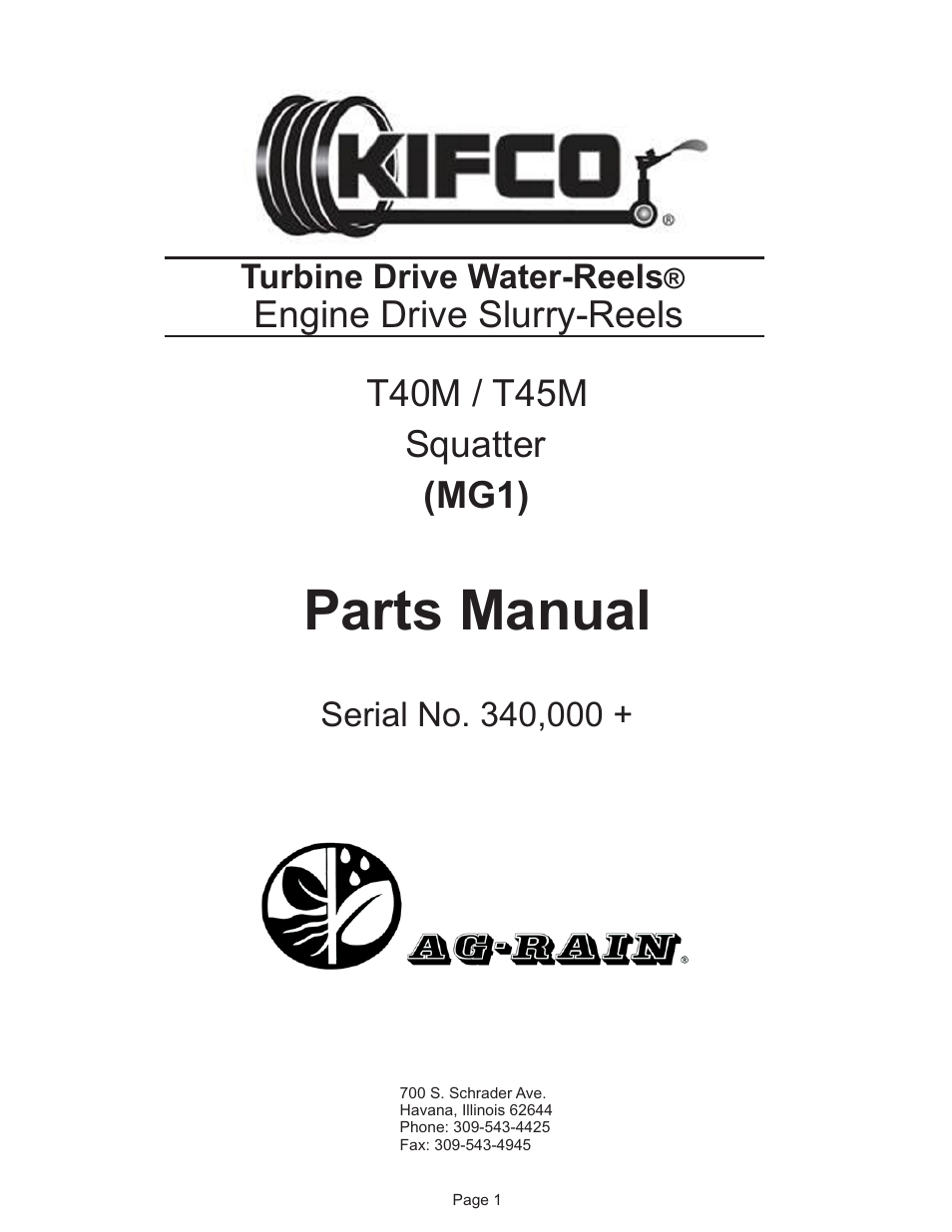 Kifco E45M 340,000 - 359,999 Parts Manual User Manual | 26 pages