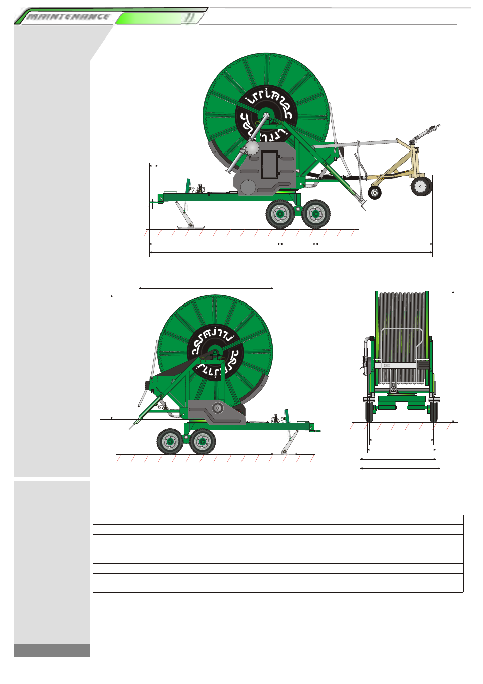 A) b), Dimension & weights | Kifco T45x1320 400,000 - Present Operator Manual User Manual | Page 20 / 22
