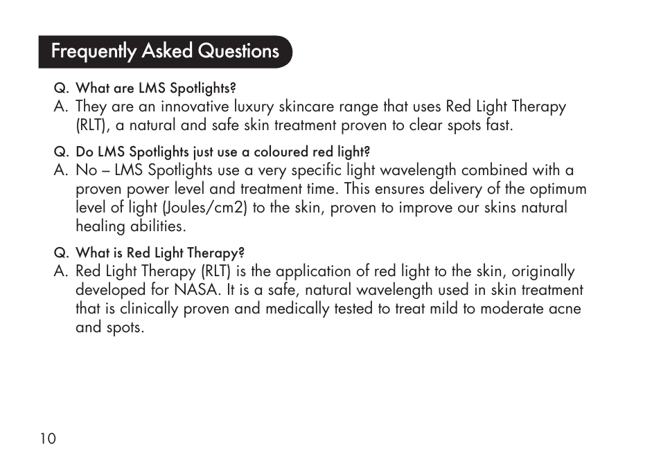Frequently asked questions | Kinetik LMS Spotlight LMS3 User Manual | Page 11 / 21