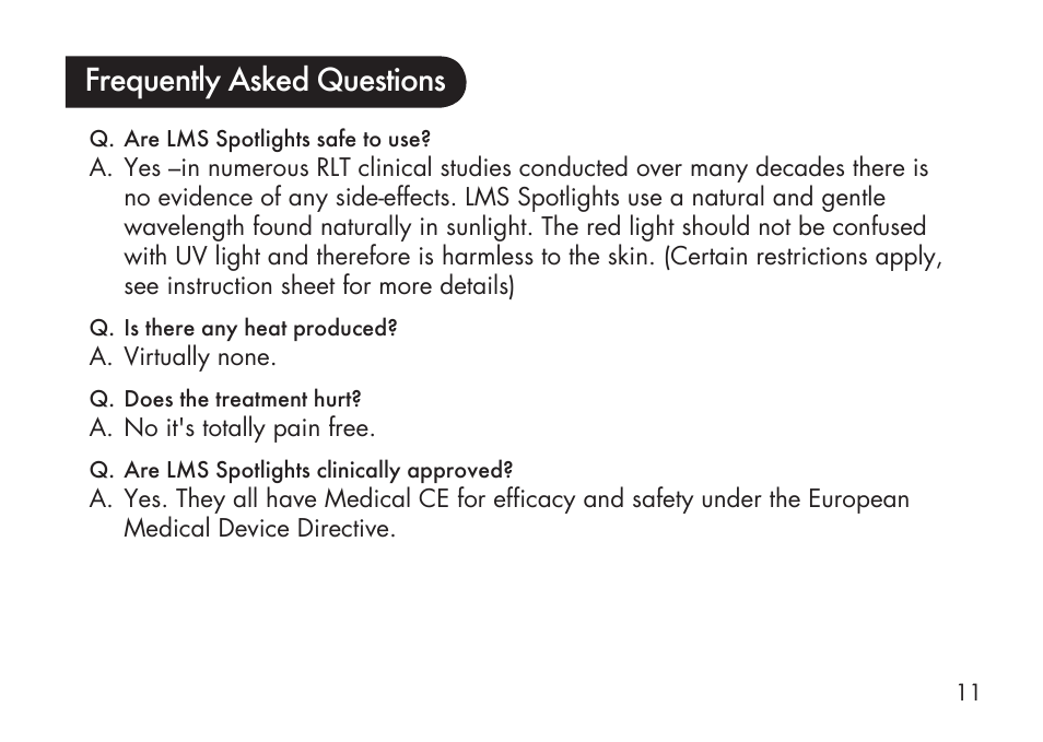 Frequently asked questions | Kinetik LMS Spotlight LMS3 User Manual | Page 12 / 21