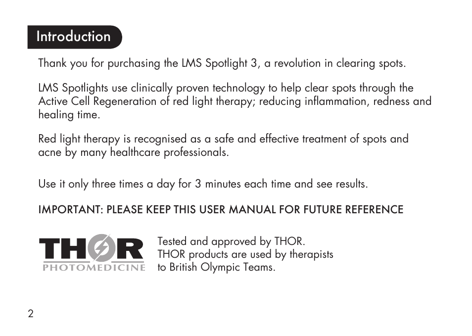 Introduction | Kinetik LMS Spotlight LMS3 User Manual | Page 3 / 21