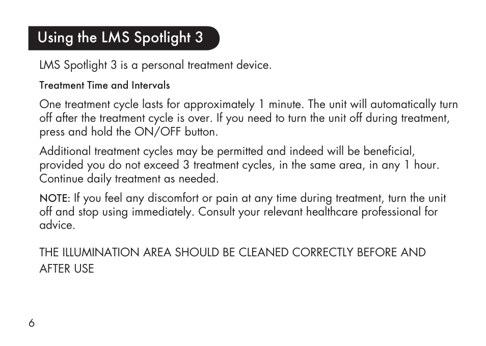 Using the lms spotlight 3 | Kinetik LMS Spotlight LMS3 User Manual | Page 7 / 21