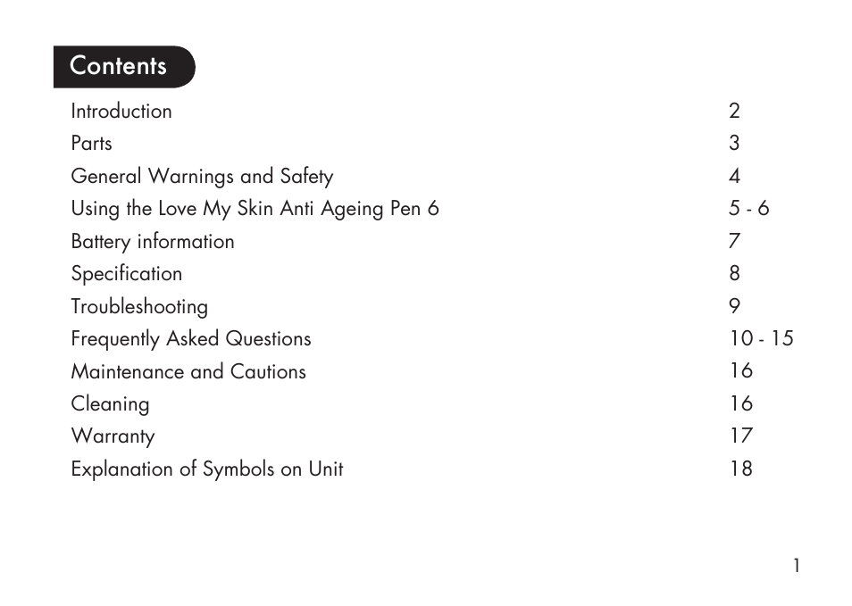 Kinetik Love my Skin Anti-Ageing LMS6 User Manual | Page 2 / 20