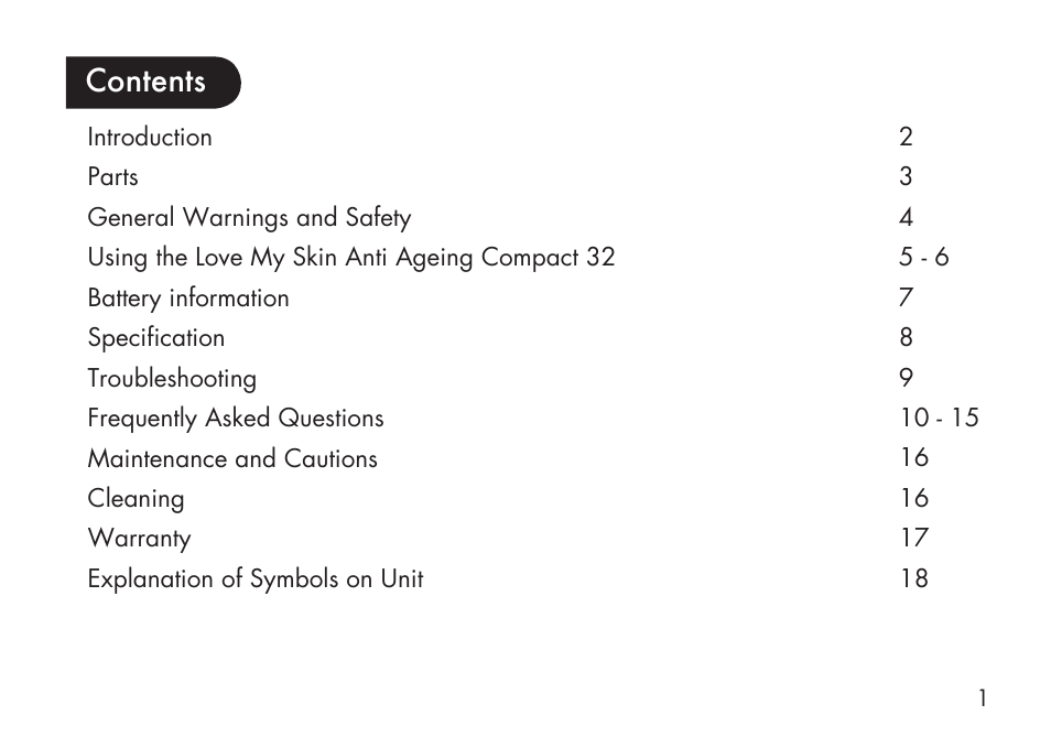 Kinetik Love my Skin Anti-Ageing LMS32 User Manual | Page 2 / 20