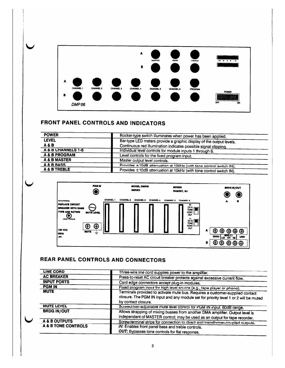 Bogen DMP-06 User Manual | Page 3 / 6