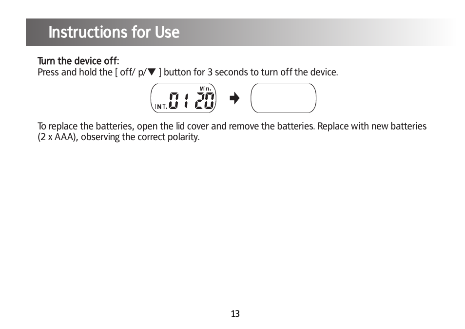 Instructions for use | Kinetik Pain reliever PPT1 User Manual | Page 14 / 24