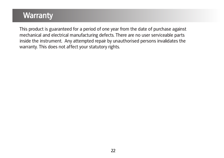 Disposal, Warranty | Kinetik Pain reliever PPT1 User Manual | Page 23 / 24