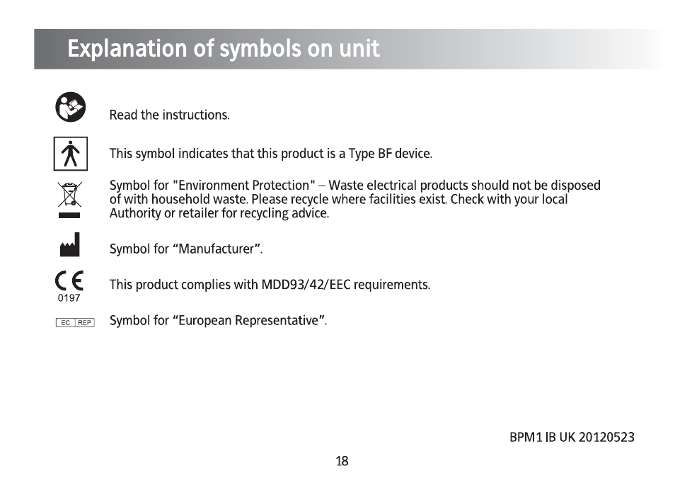 Kinetik Blood Pressure BPM1C User Manual | Page 19 / 19