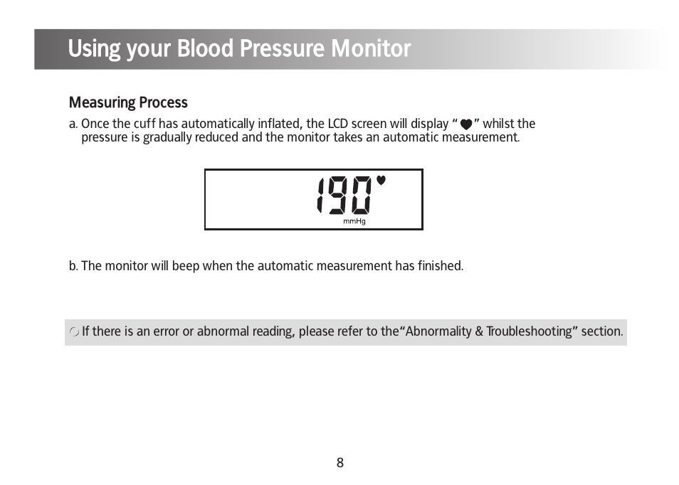 Using your blood pressure monitor | Kinetik Blood Pressure BPM1C User Manual | Page 9 / 19