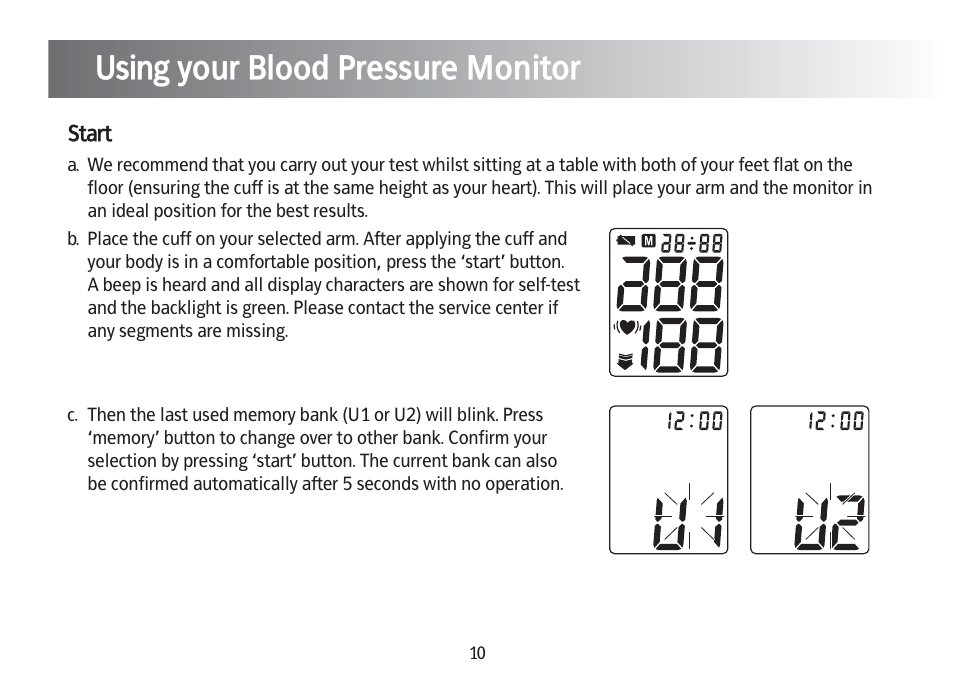 Using your blood pressure monitor | Kinetik Blood Pressure BPM1KTL User Manual | Page 11 / 24