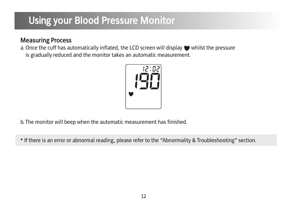 Using your blood pressure monitor | Kinetik Blood Pressure BPM1KTL User Manual | Page 13 / 24