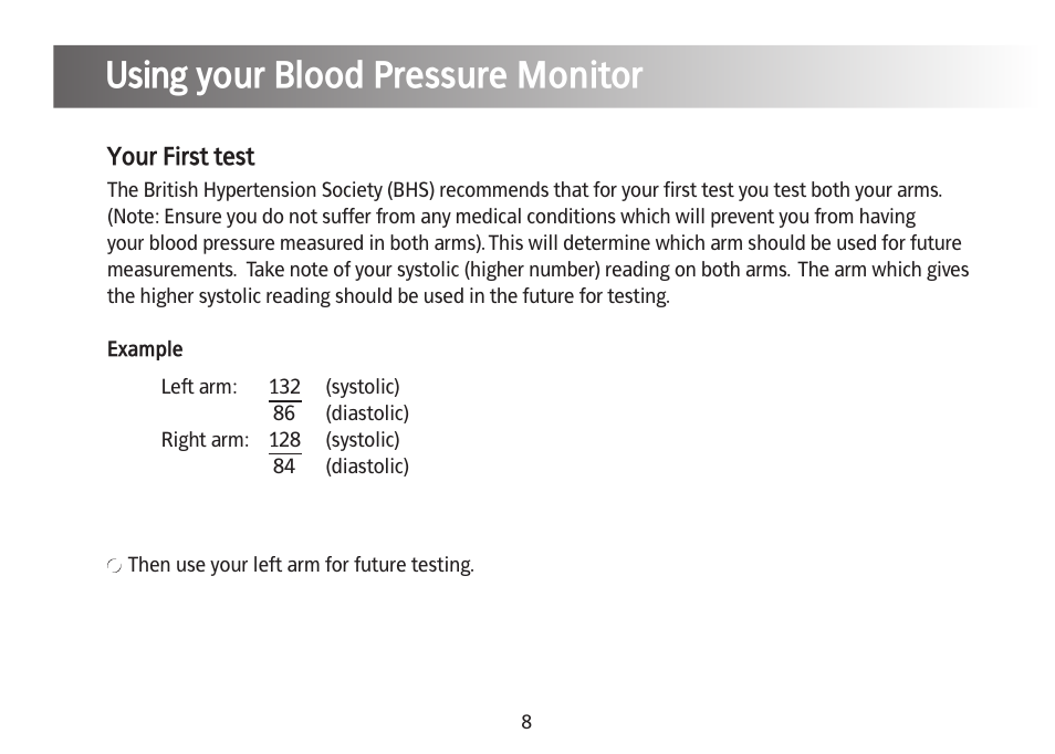 Using your blood pressure monitor | Kinetik Blood Pressure BPM1KTL User Manual | Page 9 / 24