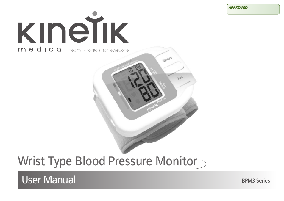 Kinetik Blood Pressure BPM3C User Manual | 21 pages