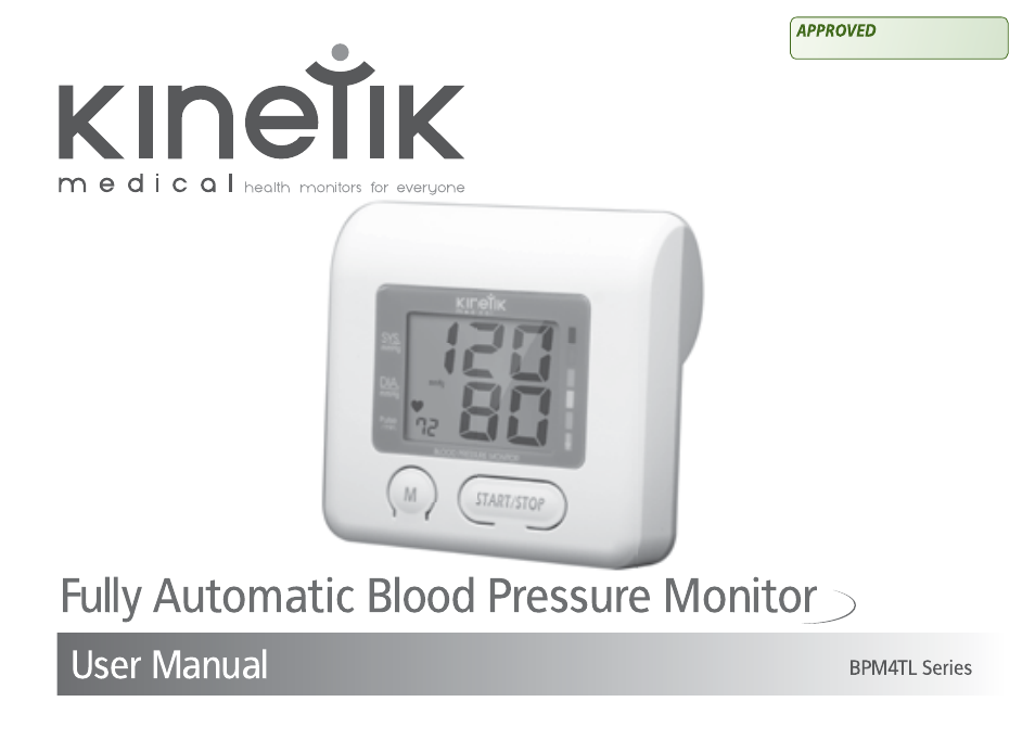 Kinetik Blood Pressure BPM4TL User Manual | 23 pages