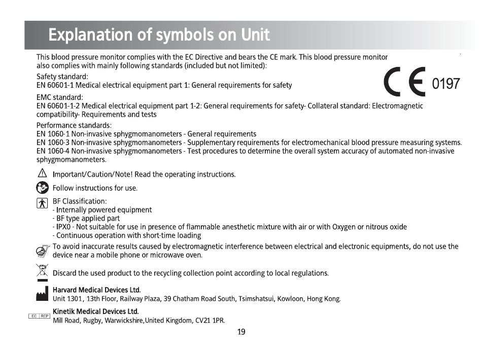 Kinetik Blood Pressure BPM4TL User Manual | Page 20 / 23