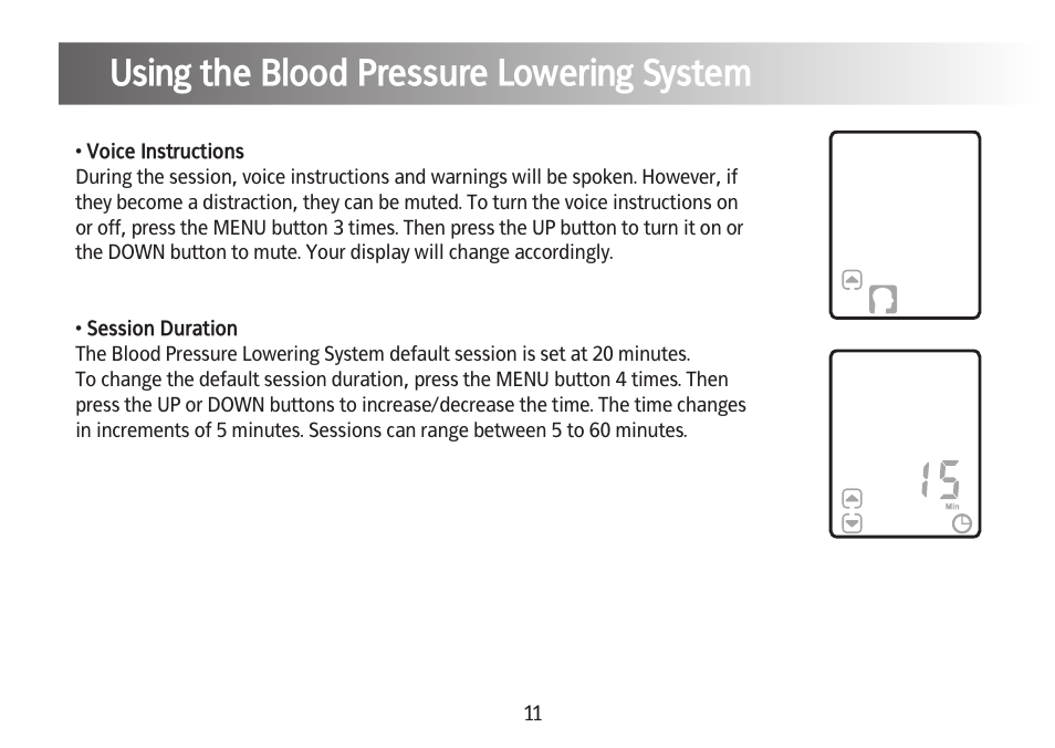 Using the blood pressure lowering system | Kinetik Blood Pressure BPL1 User Manual | Page 12 / 28