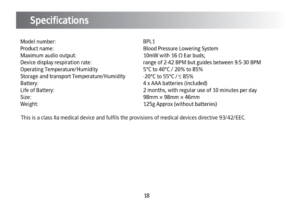 Kinetik Blood Pressure BPL1 User Manual | Page 19 / 28