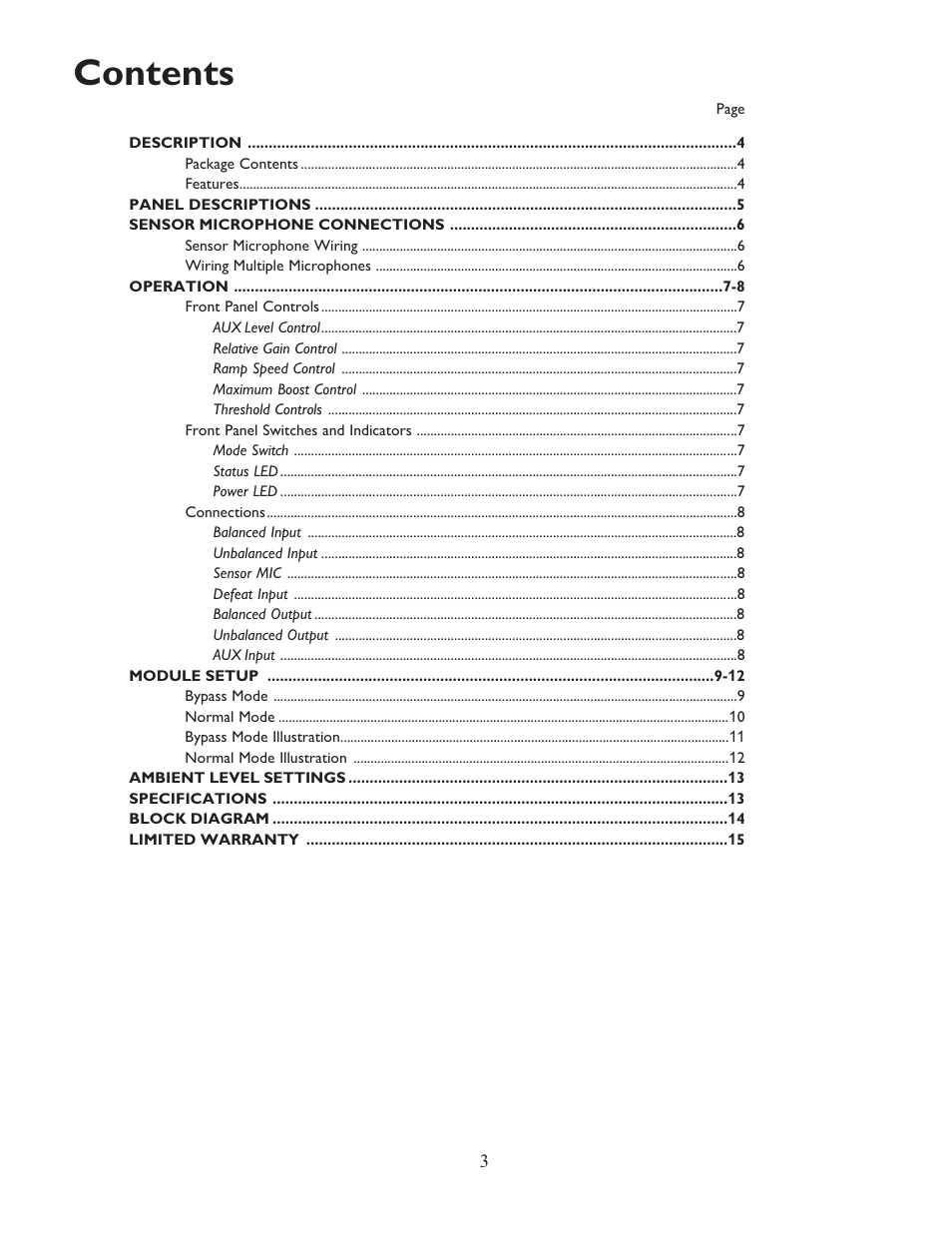 Bogen ANS501 User Manual | Page 3 / 16