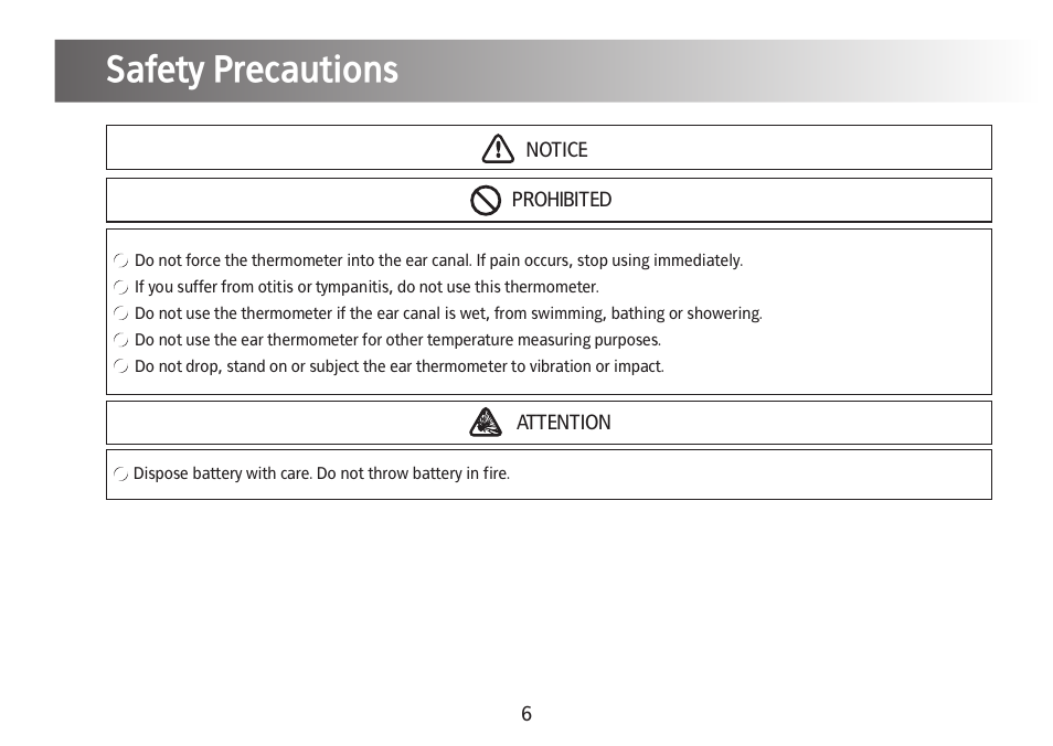 Safety precautions | Kinetik Thermometer IET1C User Manual | Page 7 / 19