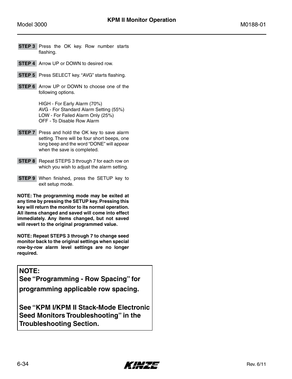 Kinze 3000 Rigid Frame Planter Rev. 6/14 User Manual | Page 104 / 168