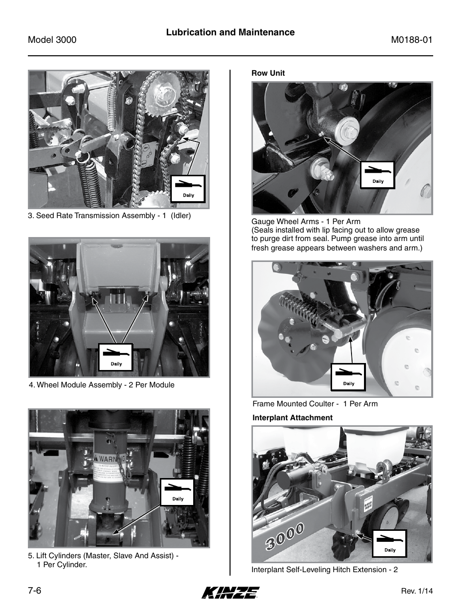 Kinze 3000 Rigid Frame Planter Rev. 6/14 User Manual | Page 136 / 168