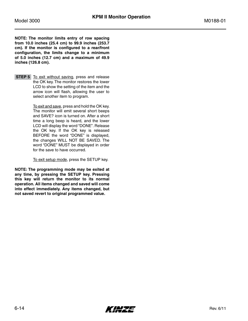 Kinze 3000 Rigid Frame Planter Rev. 6/14 User Manual | Page 84 / 168