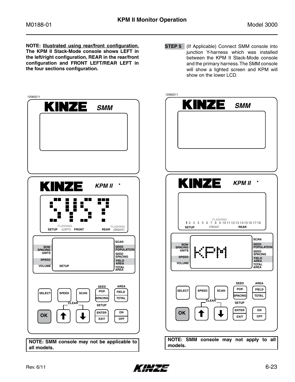 23 kpm ii monitor operation, Kpm ii, Rev. 6/11 | Kinze 3000 Rigid Frame Planter Rev. 6/14 User Manual | Page 93 / 168