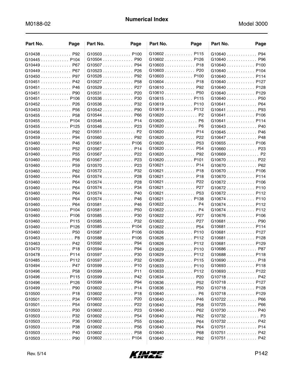 Kinze 3000 Rigid Frame Planter Rev. 5/14 User Manual | Page 145 / 154