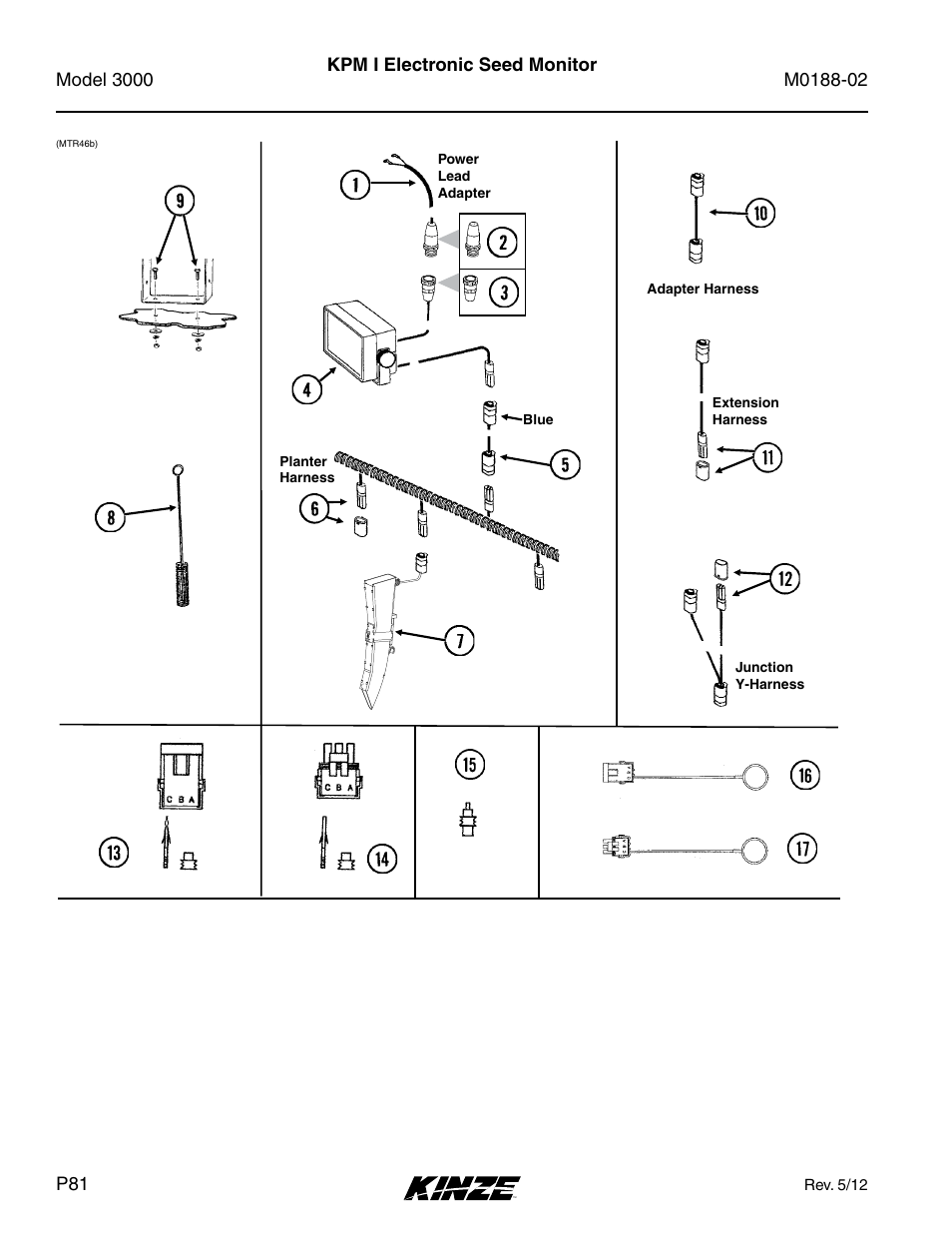 Kpm i electronic seed monitor | Kinze 3000 Rigid Frame Planter Rev. 5/14 User Manual | Page 84 / 154