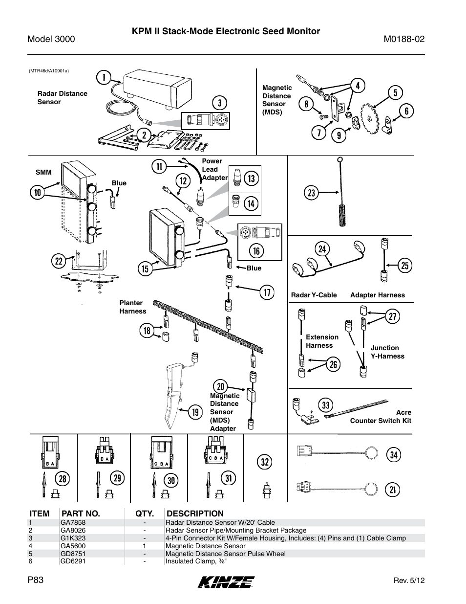 Kpm ii stack-mode electronic seed monitor | Kinze 3000 Rigid Frame Planter Rev. 5/14 User Manual | Page 86 / 154