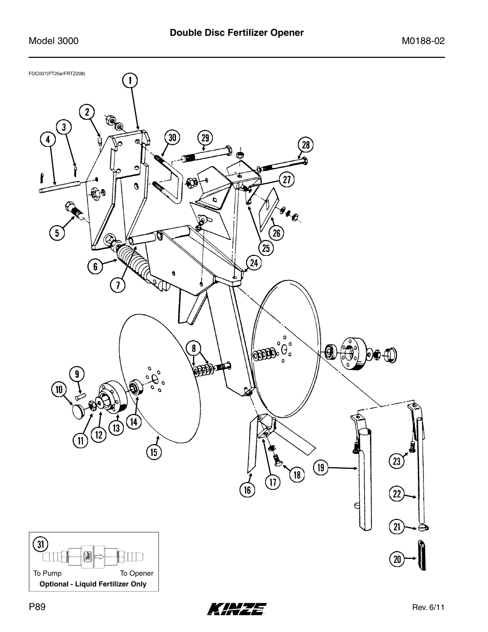 Fertilizer, Double disc fertilizer opener | Kinze 3000 Rigid Frame Planter Rev. 5/14 User Manual | Page 92 / 154