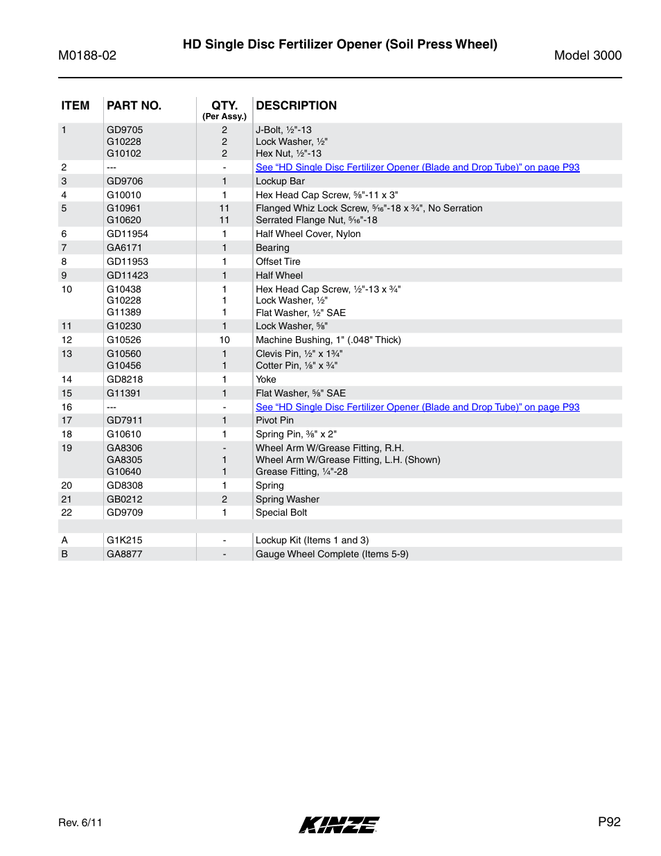 Kinze 3000 Rigid Frame Planter Rev. 5/14 User Manual | Page 95 / 154