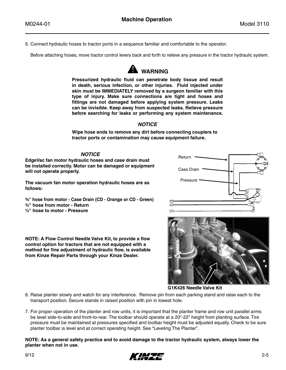 Kinze 3110 Mounted Planter Rev. 7/14 User Manual | Page 17 / 136