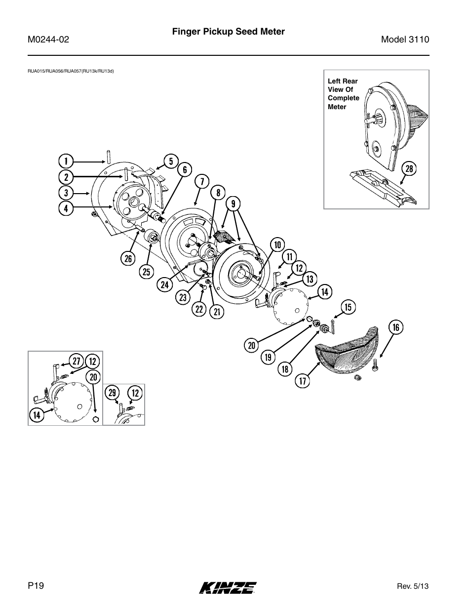 Finger pickup seed meter | Kinze 3110 Mounted Planter Rev. 5/14 User Manual | Page 22 / 100