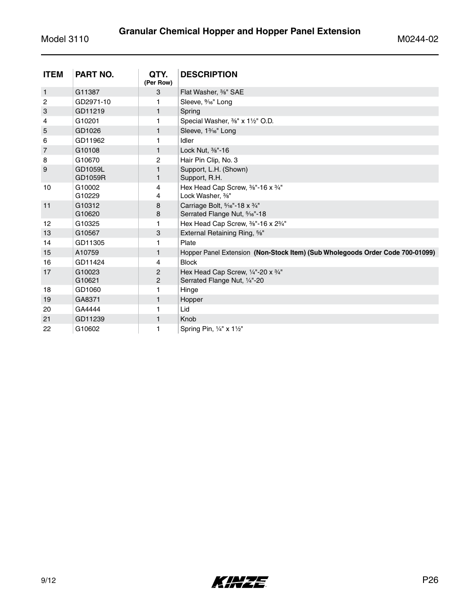 Kinze 3110 Mounted Planter Rev. 5/14 User Manual | Page 29 / 100