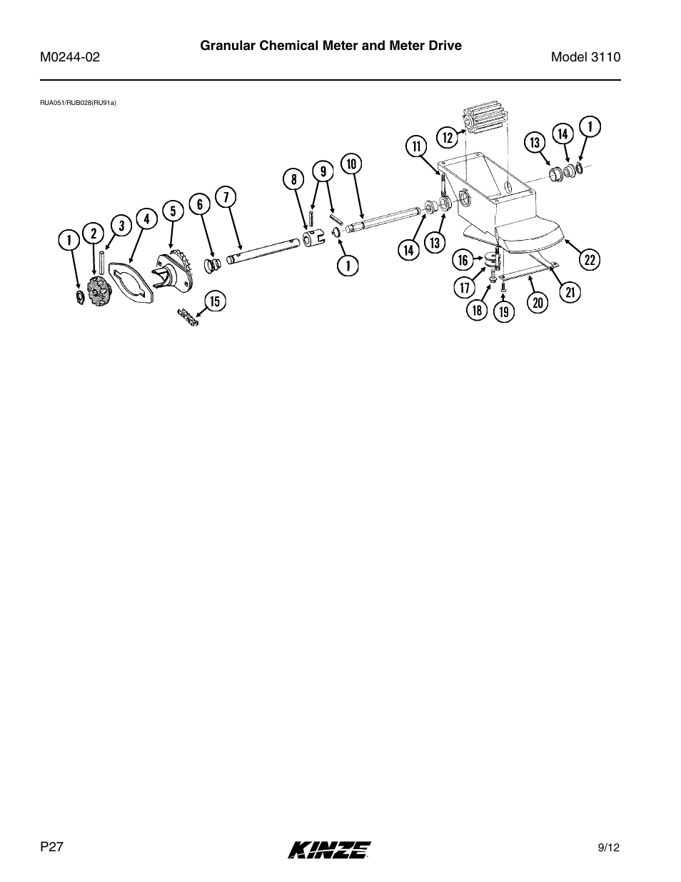 Granular chemical meter and meter drive | Kinze 3110 Mounted Planter Rev. 5/14 User Manual | Page 30 / 100