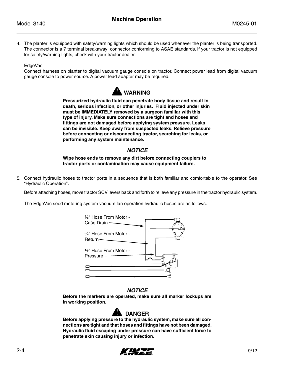 Kinze 3140 Stack Fold Planter Rev. 7/14 User Manual | Page 18 / 150